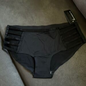 NWT Youmita Black Cage Panties Strappy Side Panty Size S